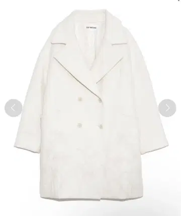 LILY BROWN 자수 코쿤 코트 화이트