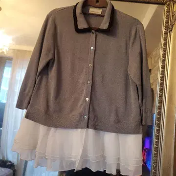 25aw 유나이티드 애로우즈 레이디 폴로 콤비 니트 워셔블