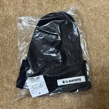 IL BISONTE 블랙 니트 모자 비니