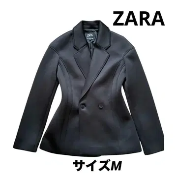 ZARA 테일러드 자켓 더블 블랙 M 허리 쉐이프