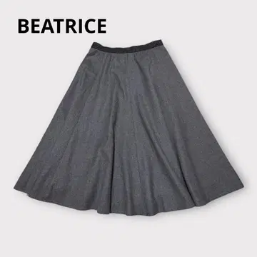 [ 베아트리스 ] 플레어 스커트 안감 부착 그레이 일본제 심플 40