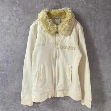 adidas 집업 맨투맨 후드티 인조 모피 M 사이즈