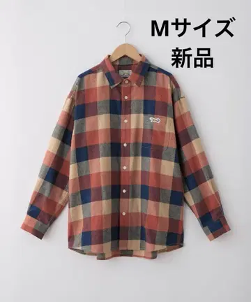 PENNEYS 페니스 오버 사이즈 레귤러 카라 플란넬 셔츠 M 새상품