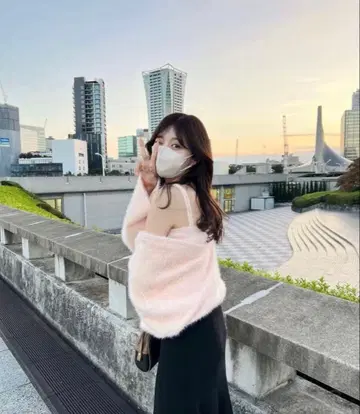 mideal shaggy knit ensemble 마이딜 미나마츠