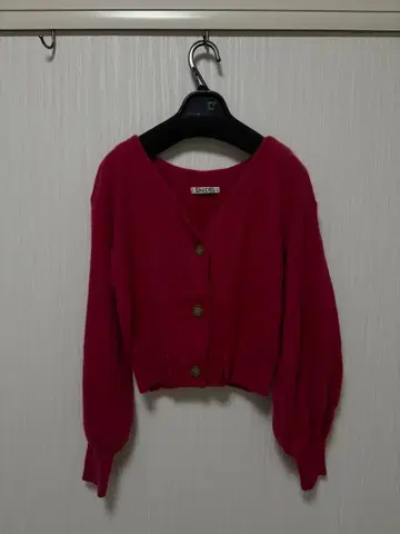 SNIDEL 와인 레드 버건디 핑크 가디건