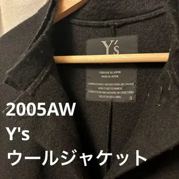 05AW Y's 단장 블랙 울 자켓