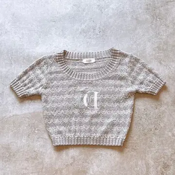 s3228 다리치 반팔 니트 DD 마린 보더 상의 로고 y2k