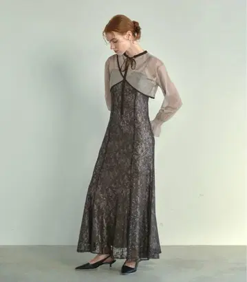 앤드레스드 경사 드레스 파티 결혼식 브라운 경사 코디