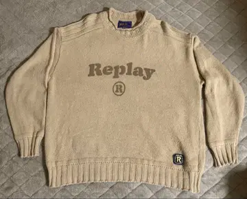 리플레이 베이지 니트 스웨터