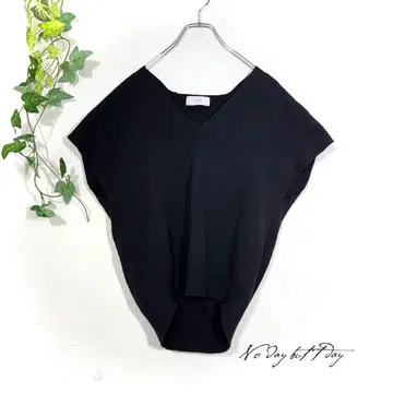 SLOBE IENA 슬로브 이에나 V넥 슬리브리스 니트 베스트 블랙