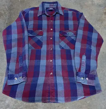 Five brother 블록 체크 패턴 플란넬 셔츠