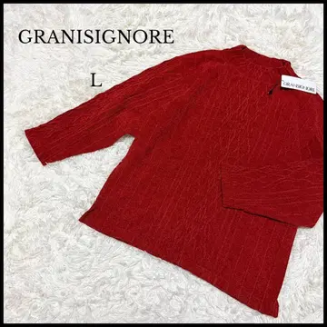[ GRANISIGNORE ] 그랑시 하이넥 니트 L 빨간색 남성용