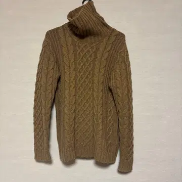 BEAMS 베이지 터틀넥 스웨터 M