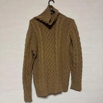 BEAMS 베이지 터틀넥 스웨터 M