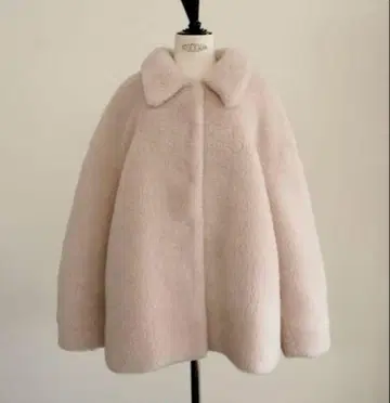 ohga 무스탕 코트 라이트 베이지 M