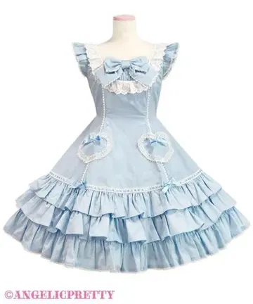 ANGELIC PRETTY Cute Heart 오버롤 스커트