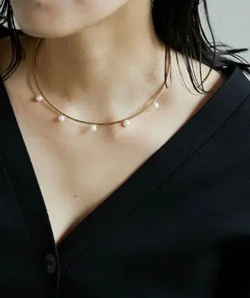 [ 2.718 ] 펄 도트 초커