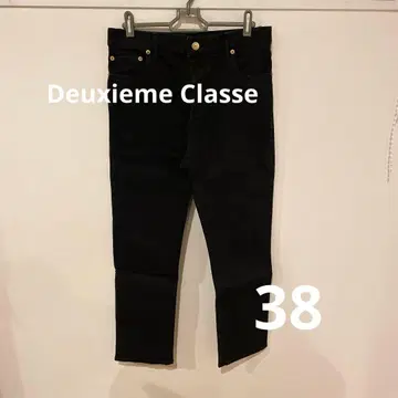 Deuxieme Classe 블랙 테이퍼드 팬츠