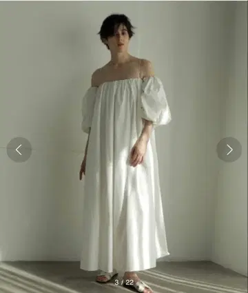 택 포함 새상품 ETRE TOKYO 디터치 슬리브 볼륨 원피스