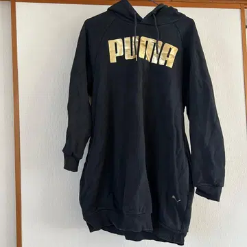 PUMA 푸마 후드티 블랙 골드 롱 기장