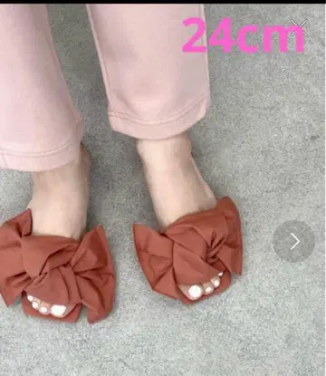 새상품급 Dhyana 디아 샌들 리본 오렌지 여성용 24