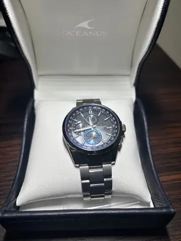 OCEANUS 아날로그 시계 블루/실버