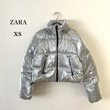 Z12-001 ZARA 메탈 나일론 자켓 충전솜 XS
