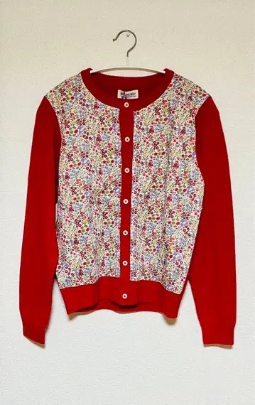 BEAMS BOY 꽃무늬 가디건 긴팔 M