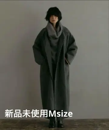 [ 새상품급 ] ETRE 다크 그레이 스탠드 카라 롱 코트