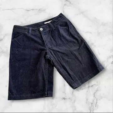 앙라신 코듀로이 하프 팬츠 네이비 L 사이즈