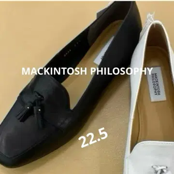 컨디션 최상 매킨토시 블랙 태슬 로퍼 22.5cm