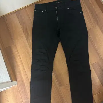 블랙 데님 슬림 핏