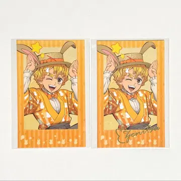 귀멸의 칼날 AGF 토끼 해 폴라로이드풍 카드 아가츠마 젠이츠 금박