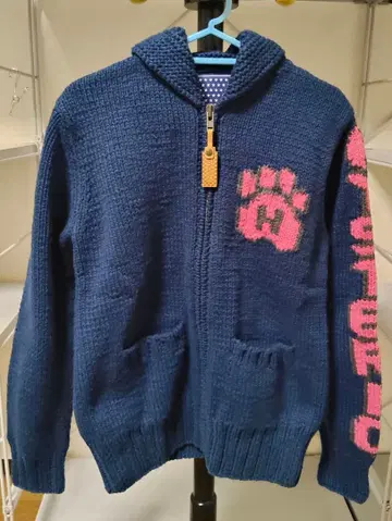 HYSTERIC GLAMOUR 코위찬 니트 가디건 캣 모티브