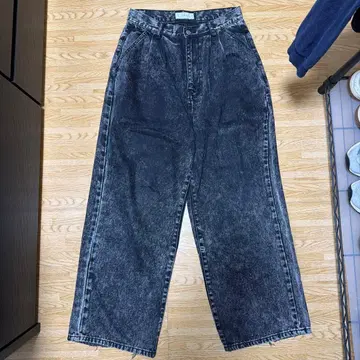 ADRER 빈티지 메이크 와이드 테이퍼드 데님