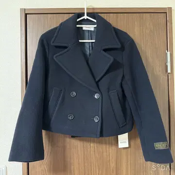 [ 미사용 택 포함 ] SNIDEL 울 숏 P 코트 네이비