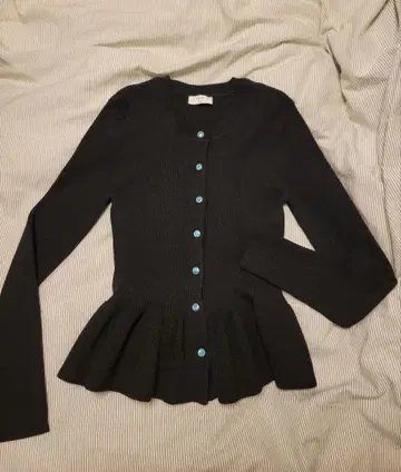 Sandro 플레어 리브 가디건