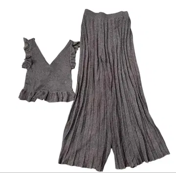 TODAYFUL/글리터 니트 x 플리츠 팬츠 셋업