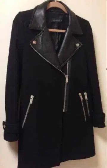 ZARA WOMAN/롱 기장 라이더 스코트/블랙 블랙/XS