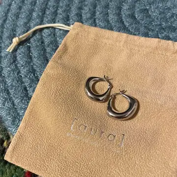 aura (아우라) 실버 925 드롭 후프 귀걸이