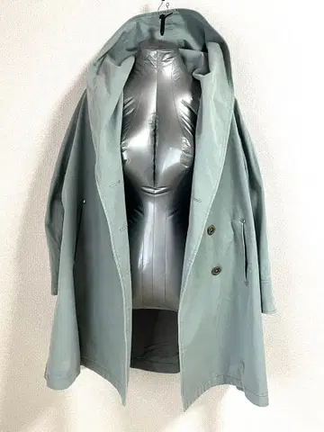 아두이트리스테스 후드 부착 아우터 코트 38 코튼 원단 스카이블루 계열