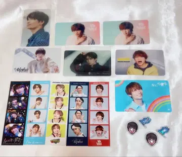 나니와단시 후지와라 죠이치로 포토 카드 클리어 카드  스티커 씰