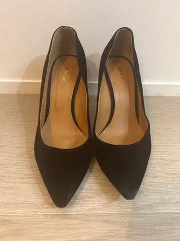 시크 블랙 벨벳 스틸레토 하이힐