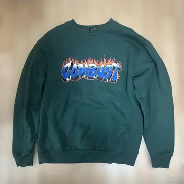 COMBUST 다크 그린 크루넥 트레이닝복 L