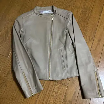 케티 셰리 양가죽 노카라 가죽 자켓 저널 스탠다드