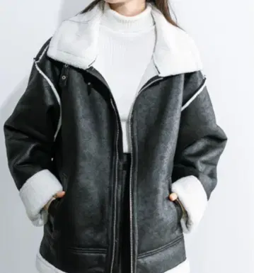 페이크 무스탕 플라이트 자켓