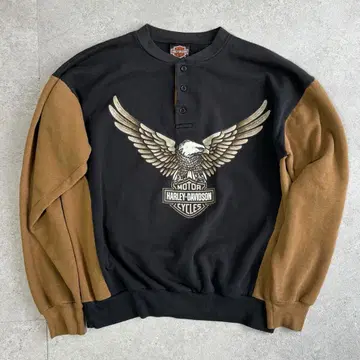 USA Harley-Davidson 헨리넥 맨투맨 투톤 L