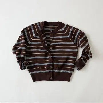 한국 보더 니트 가디건