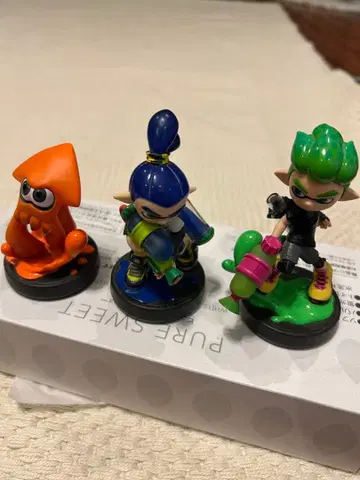 닌텐도 amiibo 오징어 잉클링 피규어 세트