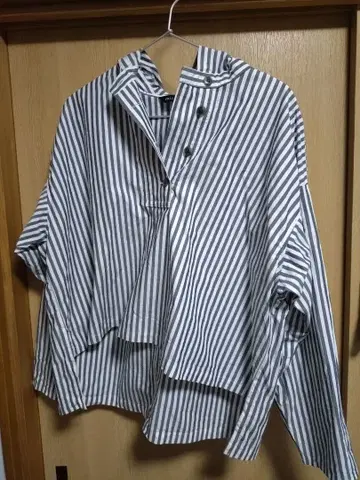 미즈이로 인디 스트라이프 긴팔 셔츠